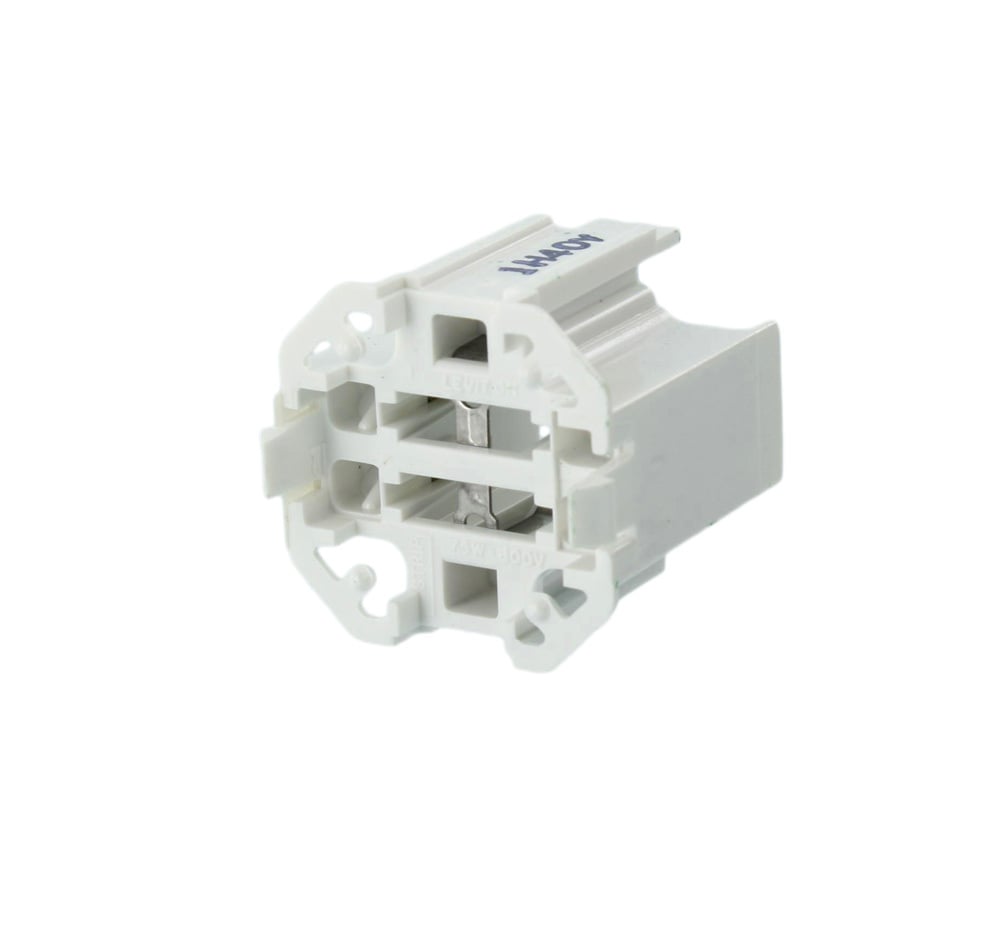 G24Q-1/GX24Q-1 Base, Vertical Snap-In Fluorescent Lampholder, for 10-13 W Lamps, White