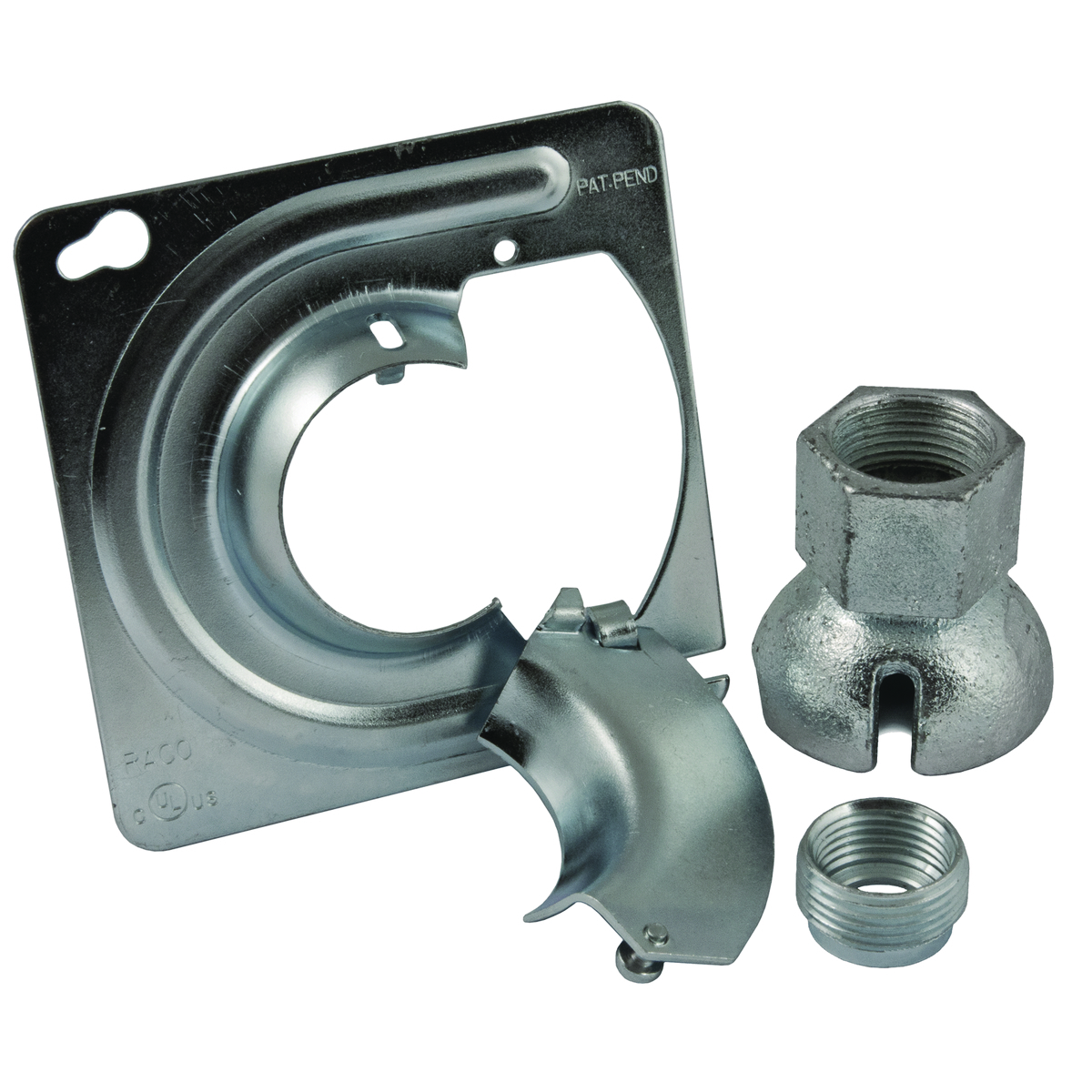 4 In. Square Swivel Fixture Covers KWIK-HANG for 4 In. Sq. Boxes, 1/2in. or 3/4 in. Pipe