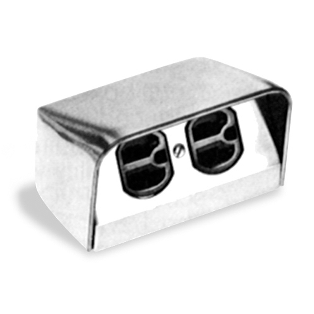 Above Floor Service Fitting, Height 2-5/8 Inches, Width 4-3/8 Inches, Depth 3 Inches, 1 Inch Conduit Nipple, Aluminum, without Duplex Receptacle