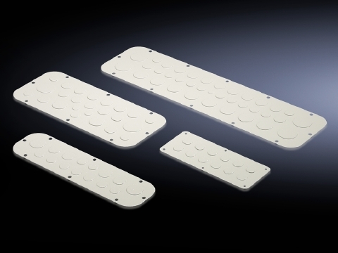 Metal gland plates, with metric knockouts