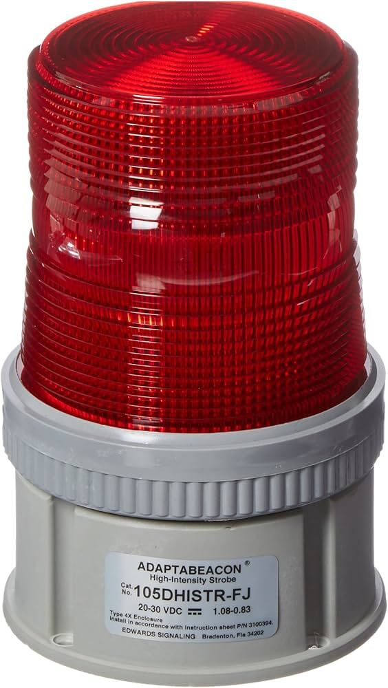 High Intensity Strobe 20-30VDC Division 2 Applications Indoor Or Outdoor Use Diode Polarized Red Lens