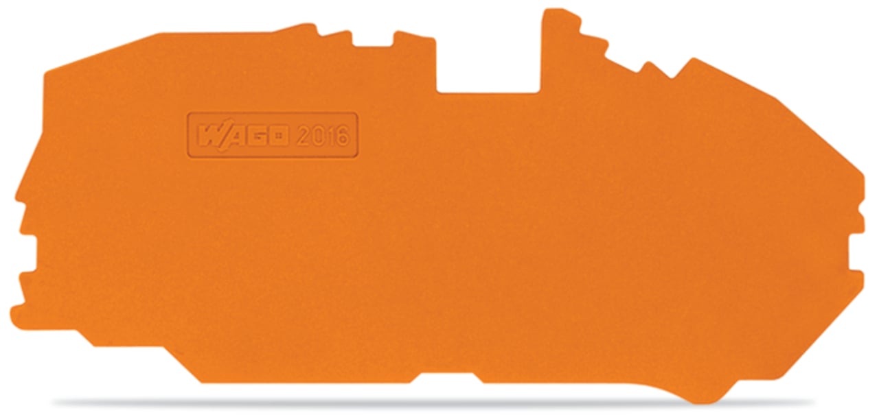 End and intermediate plate; 1 mm thick; orange