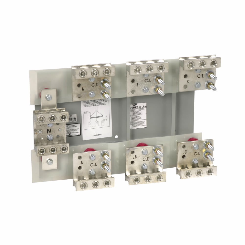 Eaton B-Line series current transformer metering, 800 A, 54 kAIC, #4 - 600 MCM, #4 - 600 MCM, 4 wires, For use with CT rated enclosures