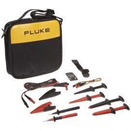 Process Calibration Deluxe Test Lead Kit for use with Fluke-753 and Fluke-754, Fluke 743, 744 and 72X family. Features unique Extended Tooth Clips for grabbing screws. Includes three pair Extended Tooth Alligator Clips and Stacking Test Leads