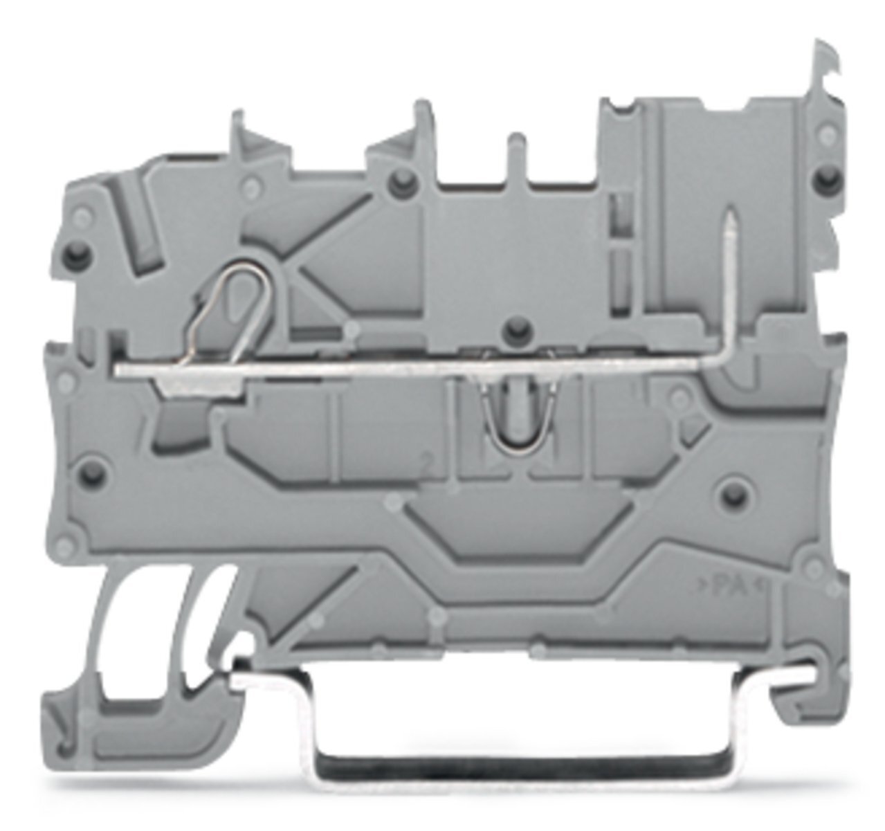 1-conductor/1-pin carrier terminal block; for DIN-rail 35 x 15 and 35 x 7.5; Push-in CAGE CLAMP; 1,00 mm; gray