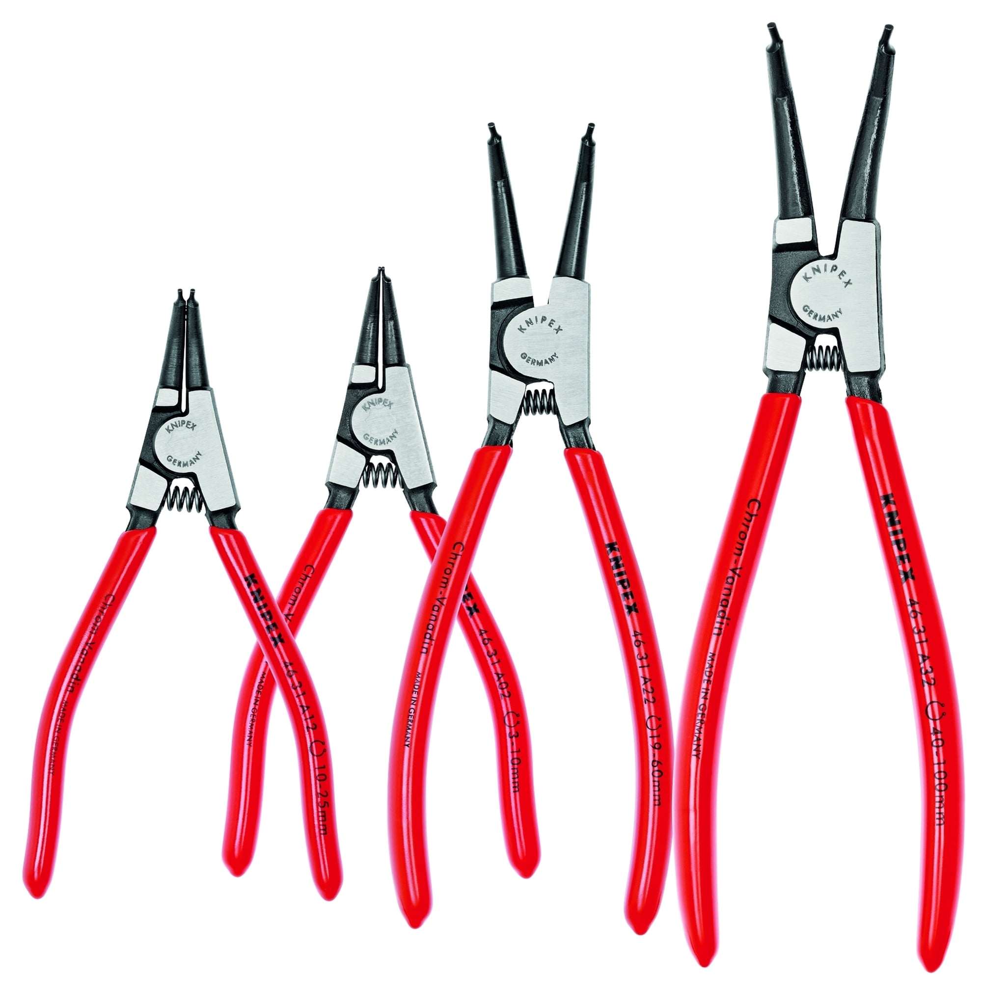 4 Pc External Snap Ring Set 45 Degree
