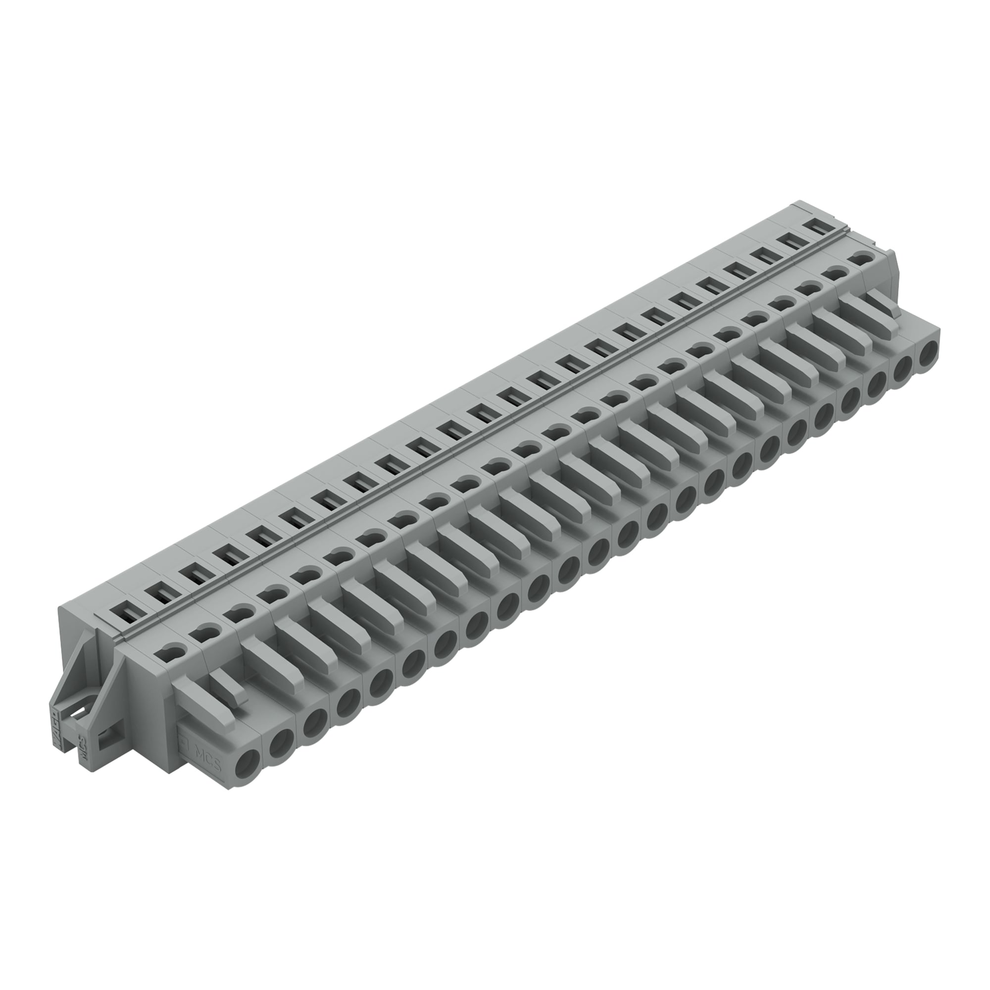 1-conductor female connector; CAGE CLAMP; 2.5 mm; Pin spacing 5 mm; 24-pole; clamping collar; 2,50 mm; gray