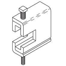 B303SS4 B-LINE BM CLAMP, 1/4-20 SET SCREW, 7/8 MAX FLANGE, STAINLESS