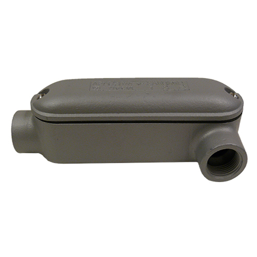 Rigid Conduit Body, Access Opening Left Side, Configuration LL, Cover Type Hot-Dip Galvanized Malleable Iron, Hub Location 90 Deg, Number of Hubs 2, Hub Size 1-1/2 Inch, Size 13 Inch L x 3.13 Inch W x 3.75 Inch H, Installation Threaded, Material Hot Dip Galvanized Malleable Iron Body, Neoprene Gasket, Approval UL 514A, CSA C22.2, Used On Rigid Conduit/IMC, Applicable Standard Federal Specification A-A-50563, NEMA FB-1/FB-2.10, Capacity 93 Cu Inch