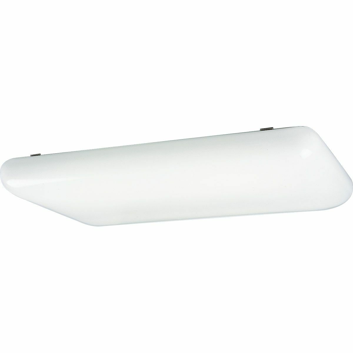 Contoured, shallow white acrylic clouds diffuser suspended from white chassis. Lift and shift removal for easy relamping. 120V NPF electronic ballast. Four-light fixture takes F32T8 lamps.