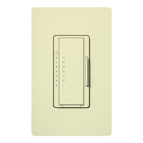 Maestro Countdown Timer, Single-pole, no neutral required, 120V/600W/VA (5A) in almond