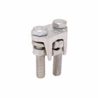 Tin-plated copper alloy connector with tin plated silicon bronze hardware. Spacer bar separates dissimilar conductors and provides long contact length,Tightening torque:250 in -lb,wrench size:9/16 cross flats.
