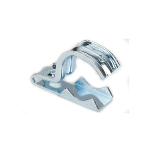 One piece clamp back and strap combination, 1 hole, Steel, 1" - 1-1/4" Trade Size.