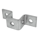 Support, U Shape, Length 5-1/8 Inches, Depth 1-5/8 Inches, Holes 1 Inch on 1-7/8 Inch Centers, Hot-Dip Galvanized Steel, For A Series Channels