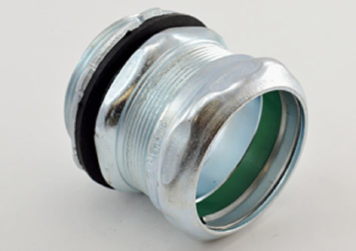 Connector, Compression, Steel, Insulated Throat - 105 Degree C, Size 2 Inch