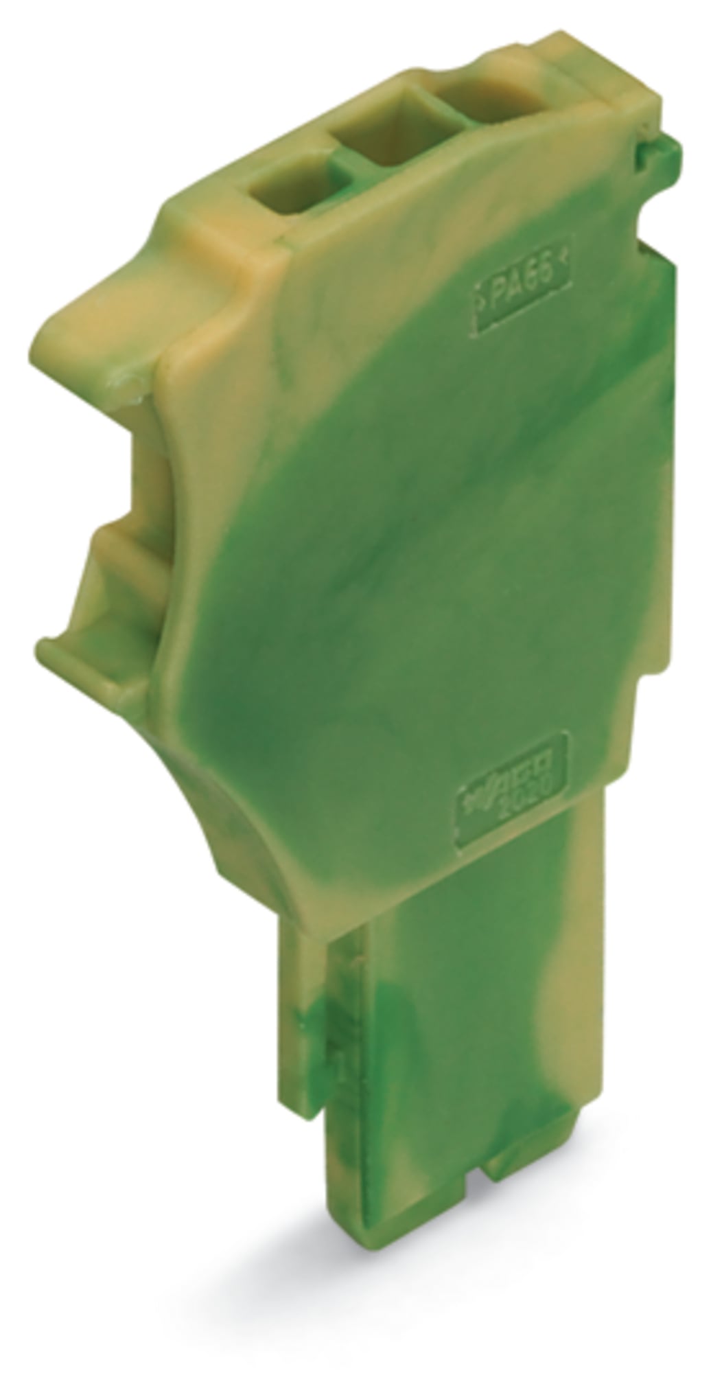 Start module for 1-conductor female connector; Push-in CAGE CLAMP; 1.5 mm; Pin spacing 3.5 mm; 1-pole; with integrated end plate; 1,50 mm; green-yellow