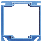 Two-Gang Blank Box Cover, Volume 8.8 Cubic Inches, 4 Inches Square, Raised 3/4 Inch, Color Blue, Material Non-Metallic