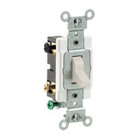 15-Amp, 120/277-Volt, Toggle 4-Way AC Quiet Switch, Commercial Grade, Grounding, Light Almond