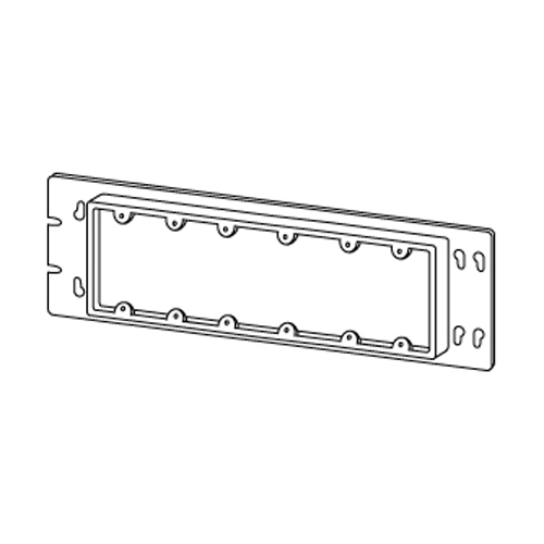 Switch Box Cover, Multigang, Appleton, Type: 3/4" raised device cover, six-gang, Dimensions: 14-1/8" x 4-9/16", Volume: 30.8 Cubic Inch, UL Standard: 514A, UL Listed: E2527, NEMA: OS-1
