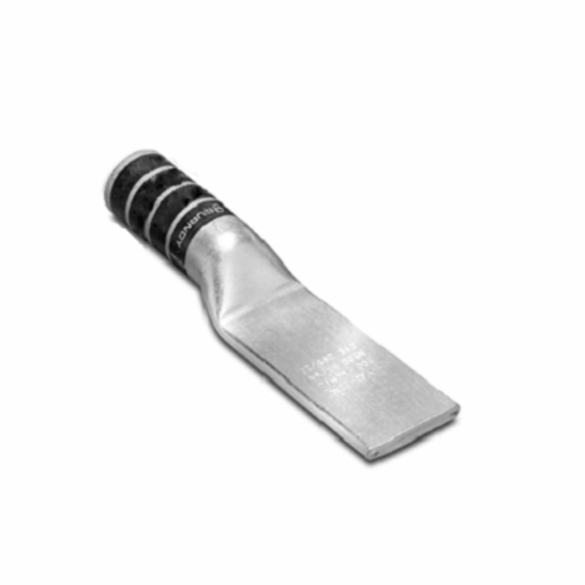 Copper Compression lug, Blank Tongue, w/o Inspection Window, 1/0 AWG, 1/4" Min Stud, Long Barrel, Tin Plated.