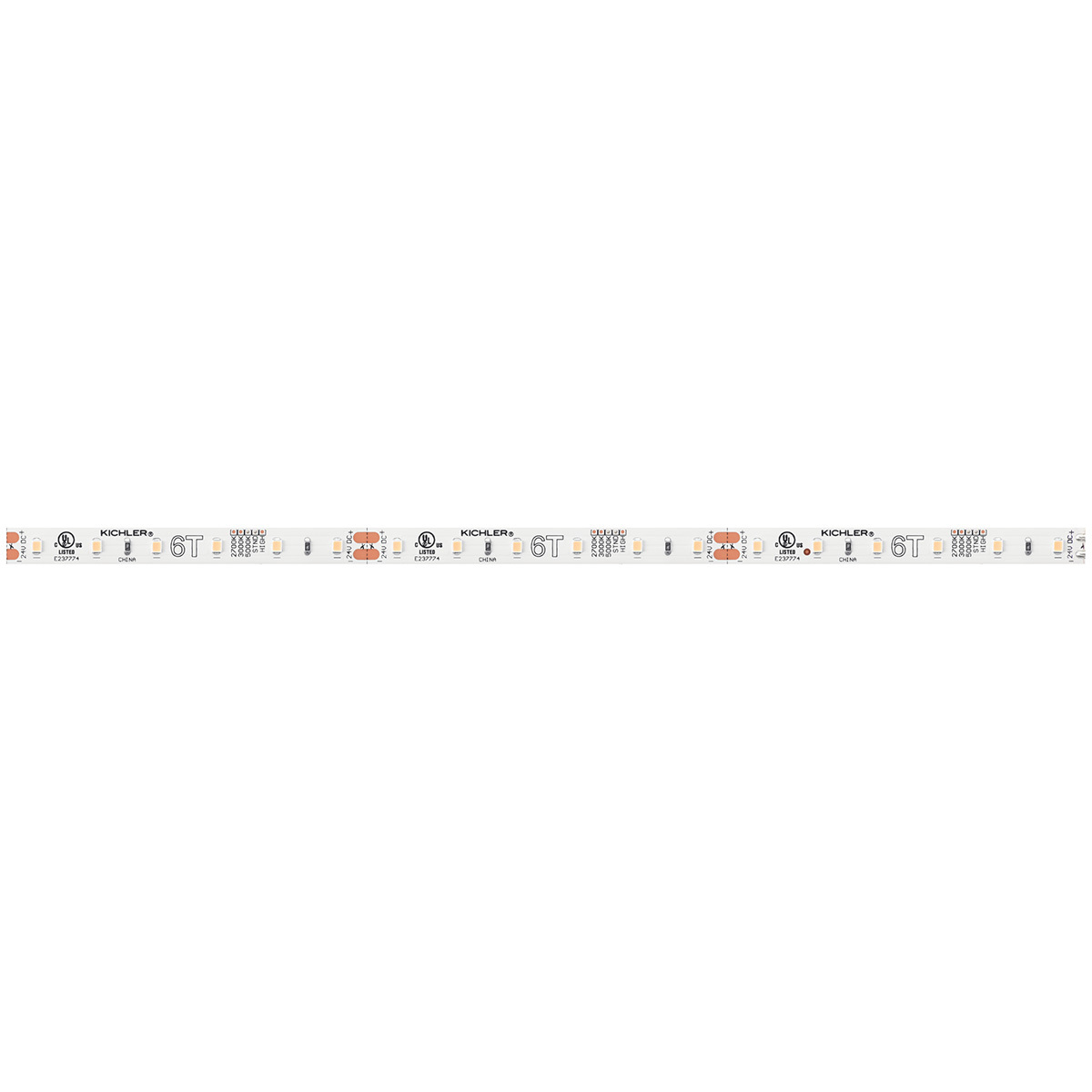 This 24-Volt LED standard output tape light (5000K) is a lighting support basic that features a versatile white finish.