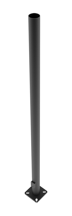 Pole 4 Inch Round 11 Gauge 15 Foot DrilLED Two Sides Square, Base