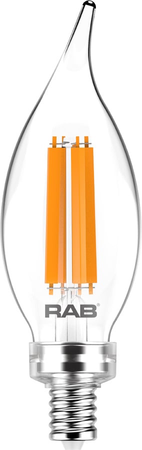 Filament Ba11 5.5W,60 EQ, 500Lm E12, 90CRI, 2700k, Dimmable, Clear