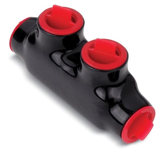 AMT Aluminum Splice, PVC Insulation, Ultraviolet Resistant, Wire Range 1/0-14 Str, Length 2.68 Inches, Width 0.81 Inches, Height 1.55 Inches, Hex Size Slotted