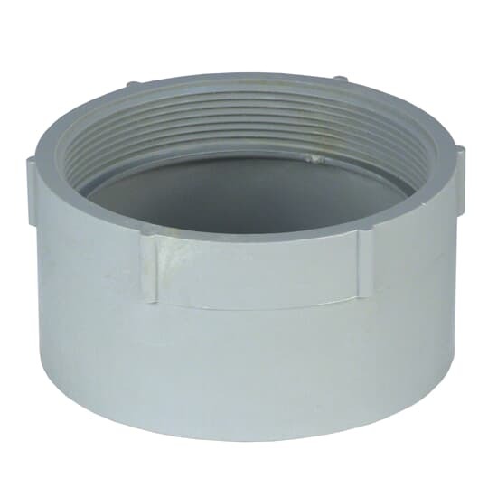 Female Adapter, Size 5 Inches, Length 3-3/16 Inches, Outer Diameter 6-1/4 Inches, Material PVC, Color Gray, For use with Schedule 40 and 80 Conduit