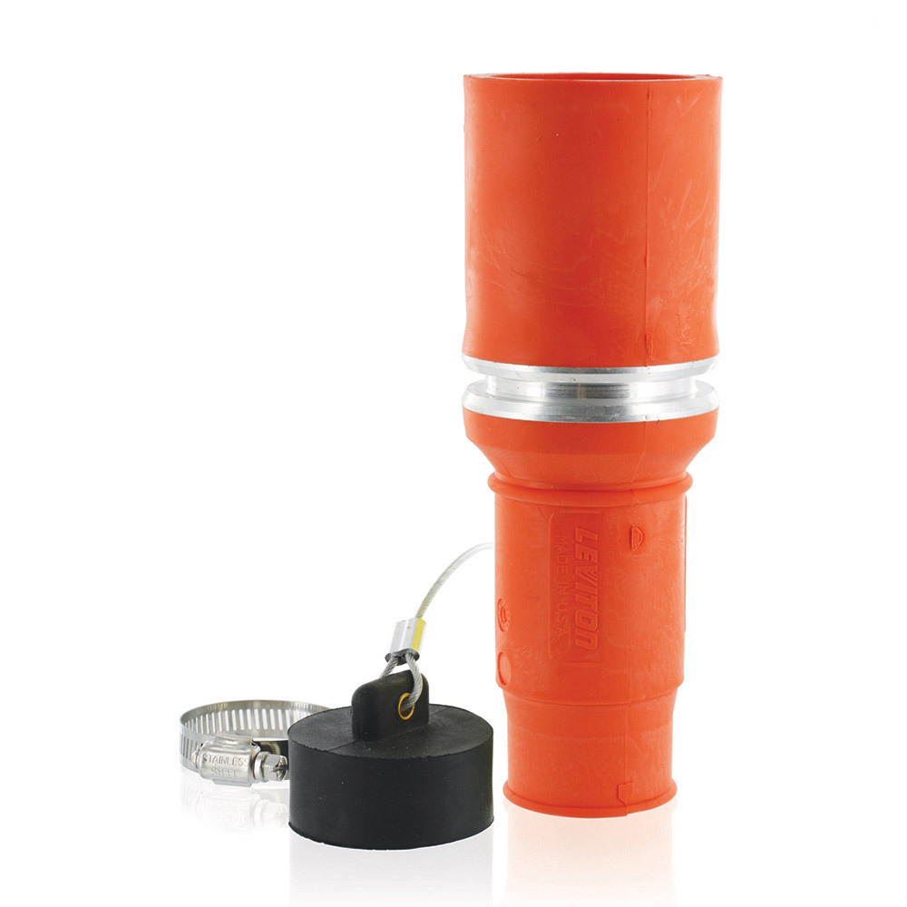 Female, Plug Insulator, Crimped, 313MCM To 777MCM Cable, Rhino-Hide Single Pole Connector, Orange