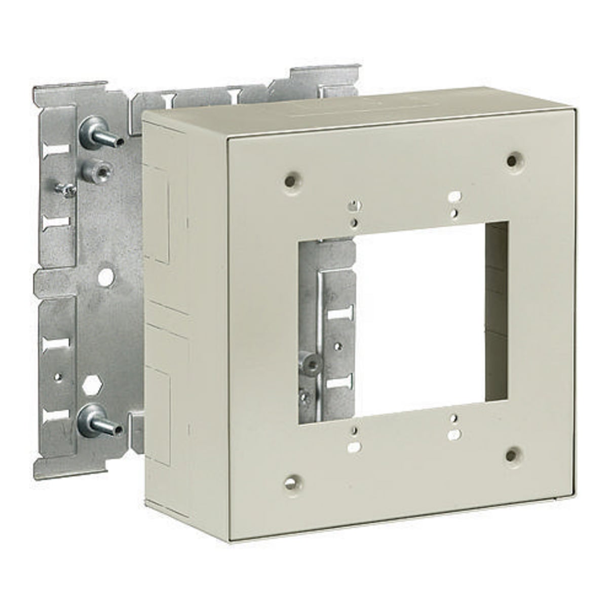 HBL30442IV Extra Deep Standard Switch and Receptacle Box, 6.6 in L x 6-1/2 in W x 2.6 in H, Roll Formed Steel, Ivory