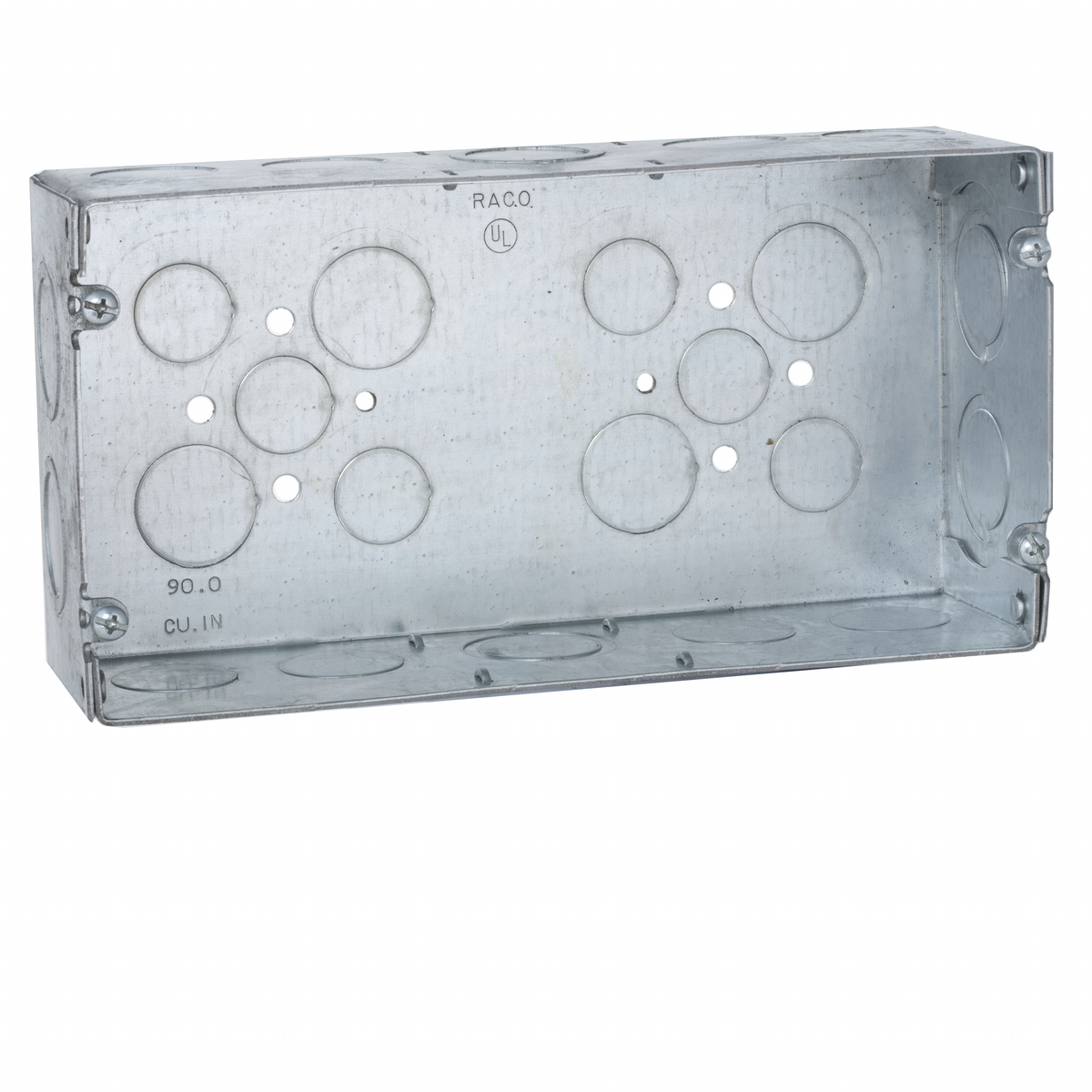 Gang Boxes, 2-1/2 In. Deep - Welded with Conduit KO's, 3-Gang