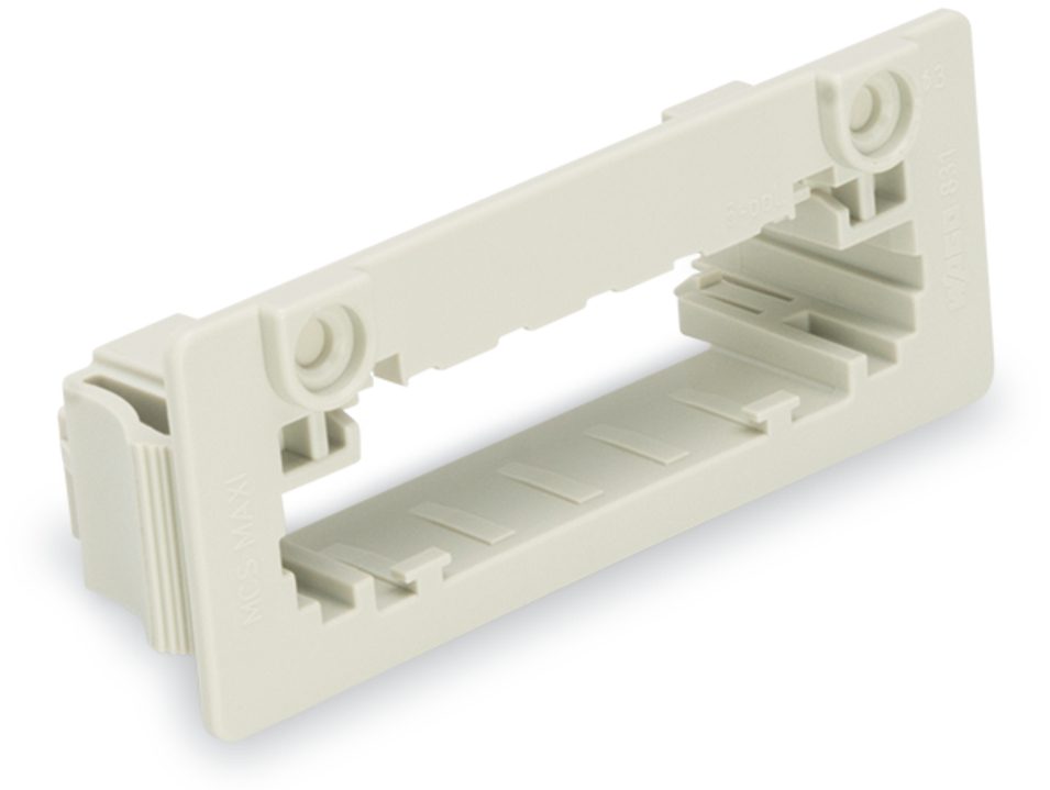 Snap-in frame; 1 part; Pin spacing 7.62 mm; 5-pole; light gray