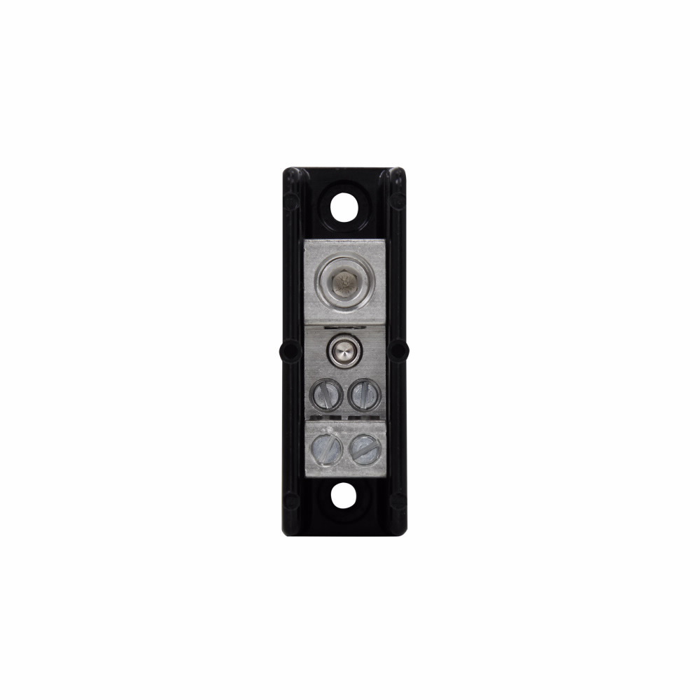 Eaton Bussmann series PDB power distribution block, IP-20 Finger-safe, 600 Vac, 600 Vdc, 175A, Power distribution block, Single-pole, SCCR: 200 kA (12 To 4 AWG), 100 kA (14 To 4 AWG), Panel, Tin-plated aluminum connectors
