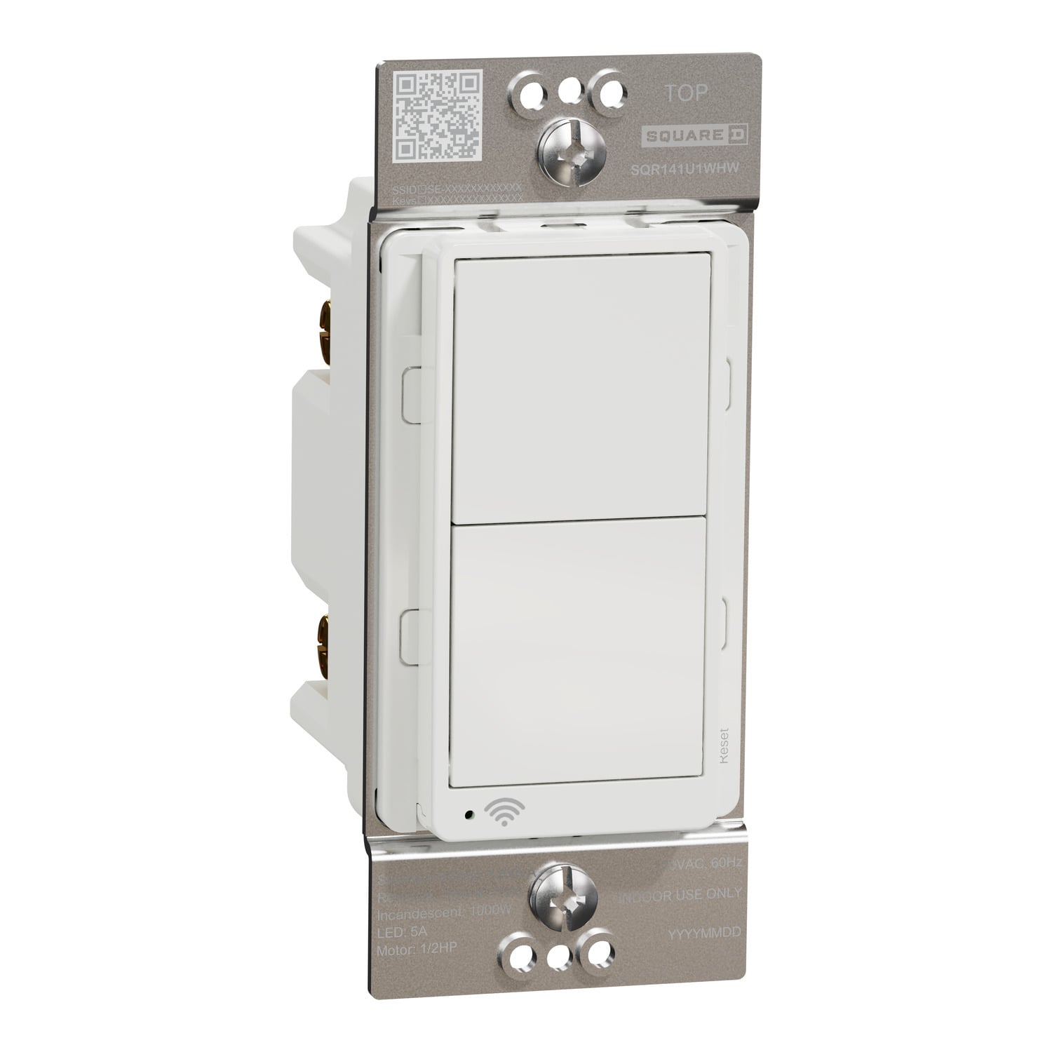 Switch, X Series, single pole, 3 way, WiFi connected, white, matte finish