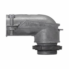 Eaton Crouse-Hinds series squeeze type connector, FMC, 90 angle, Non-insulated, Zinc die cast, 3/4"