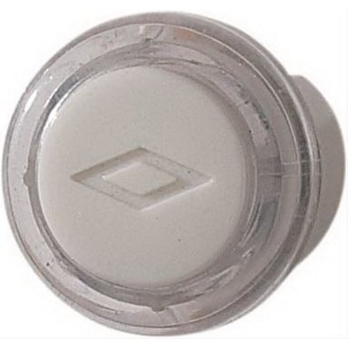 Lighted Round Pushbutton, 13/16 diameter in Clear/White
