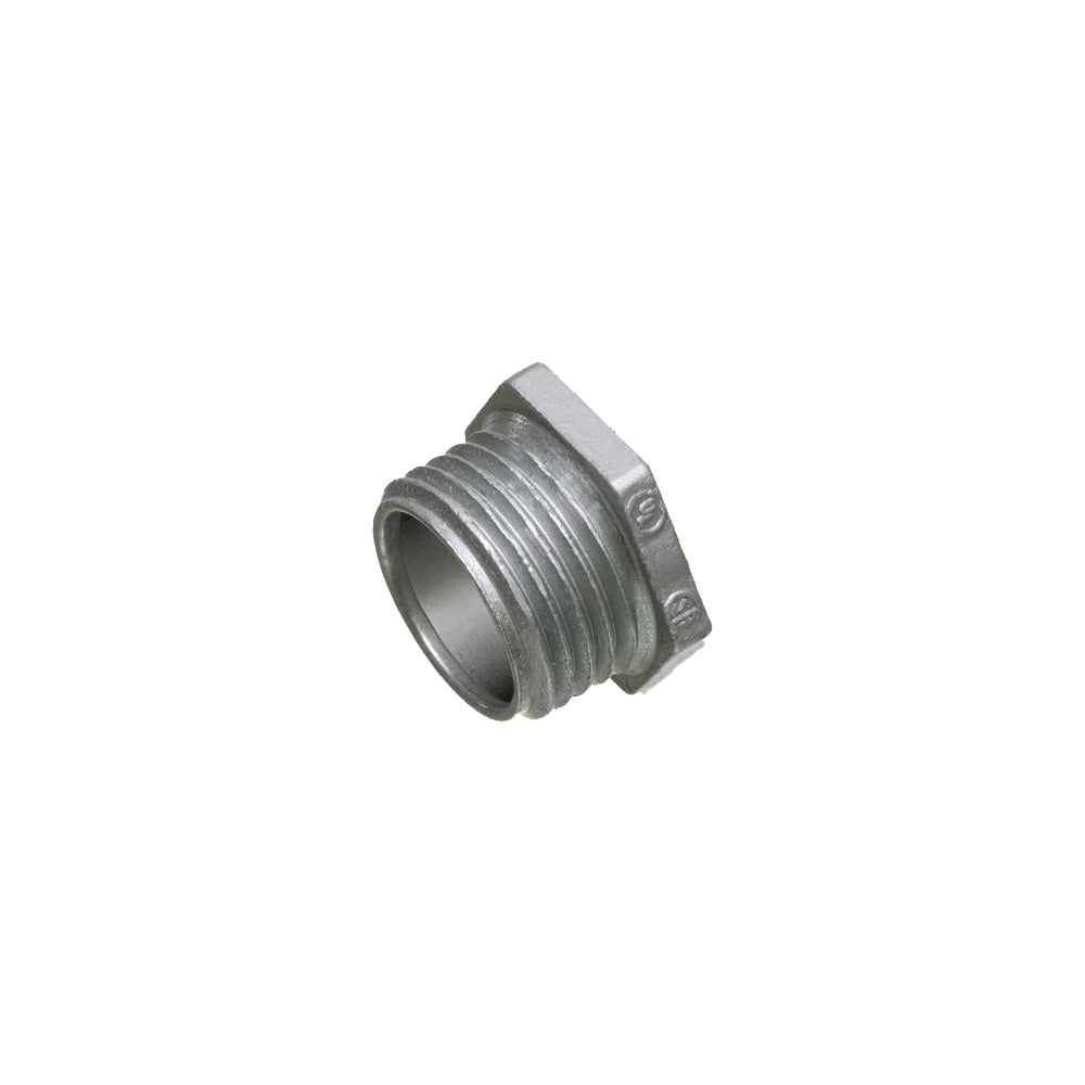 1/2" Conduit nipple, zinc die-cast, Provides burr free entrance into the box. Trade Name - Chase Nipple.