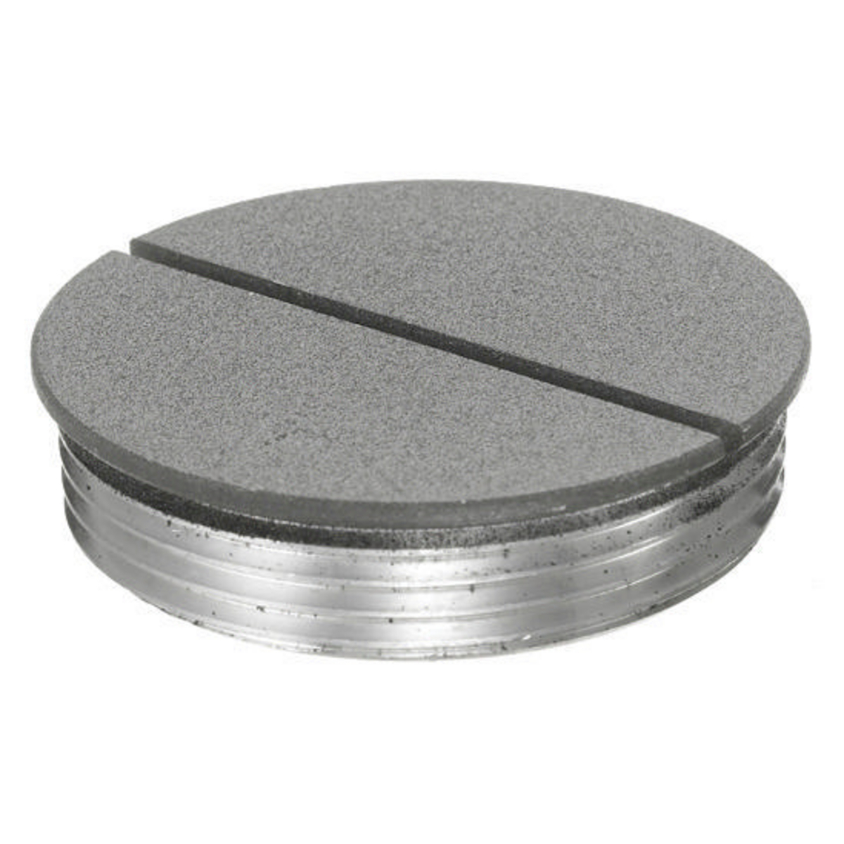 In-Floor Delivery Systems, SystemOne, Round Flush Floorboxes, Replacement Accessory, Flush Threaded Plug, 1-1/2", Gray Finish