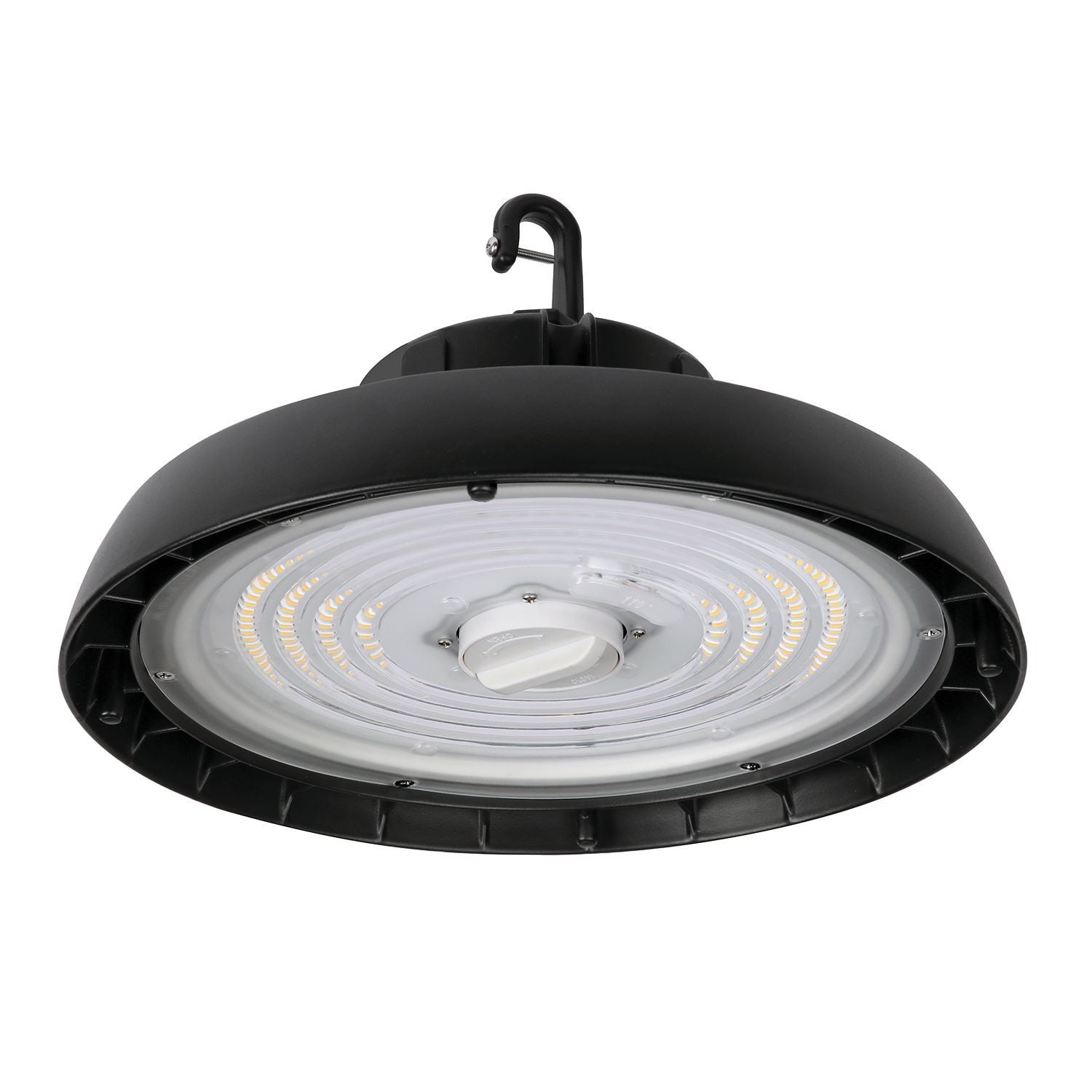 Round, Die Cast, MD Distr., Selectable CCT/Lumens, 120-347V, Black Housing