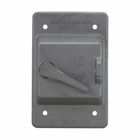 Eaton Crouse-Hinds series DS raintight snap switch cover, Die cast aluminum, Single-gang, Gasket, For standard ON-OFF operation; with hole for lock, For general use snap switches