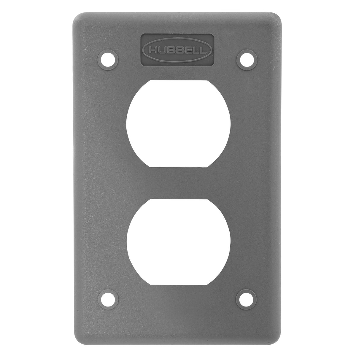 Wallplates and Boxes, Box Covers, 1-Gang, 1) Duplex Opening, For Portable Outlet Box, Gray