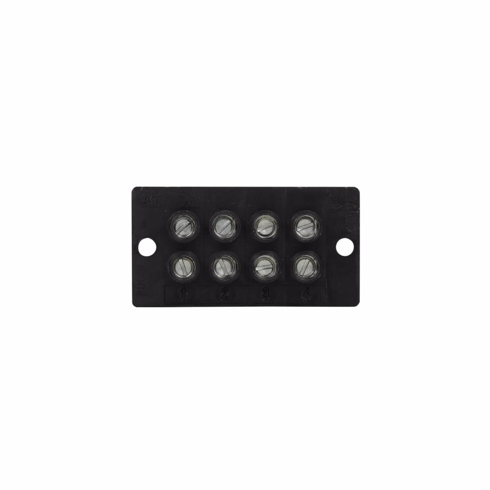 Eaton Bussmann series power terminal block, 600 Vac, 600 Vdc, 90A, Power terminal block, Four-pole, SCCR: 10 kA