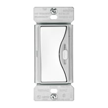 Eaton slide dimmer, No neutral required, #14 -12 AWG, Flush, 120 Vac, Back and side, Maintained, Alpine white, 60 Hz, ELV, Single-pole, Three-way, Single-phase, Polycarbonate, 600W 715167