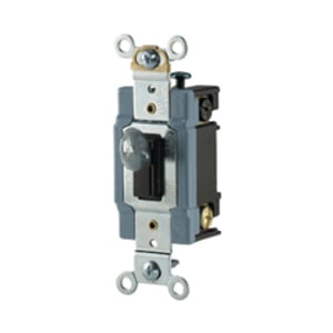 Eaton locking switch, #14-10 AWG, 20A, 120/277V, Back and side wiring, Key actuator, Maintained closure, Brown, Single-pole, Urea