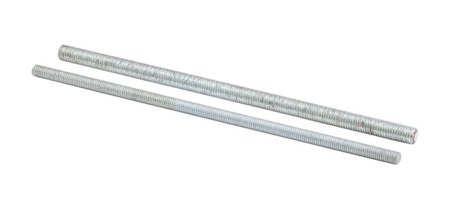 all threaded rod, 144" H x 0.5" D, Steel material, 1350 Lbs load cap, 13" thread len