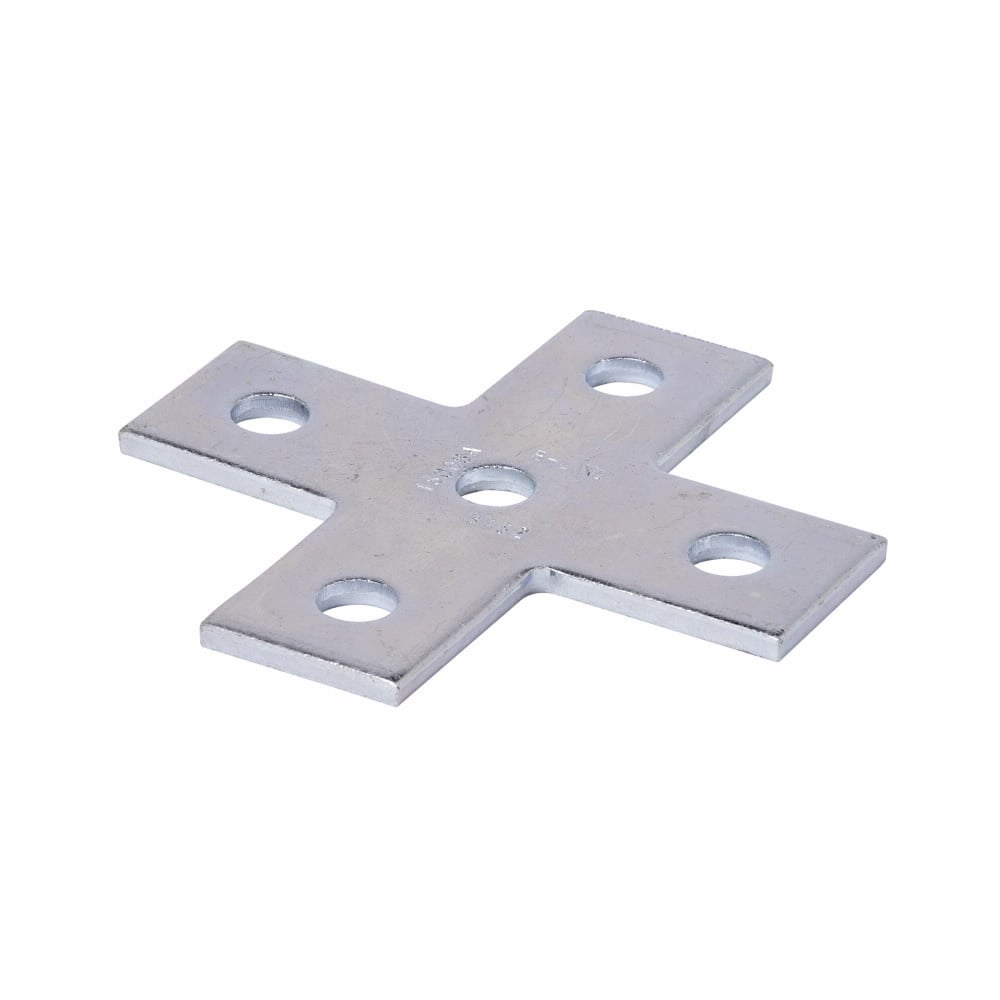 FIVE HOLE CROSS PLATE, HOT DIP GALVANIZED