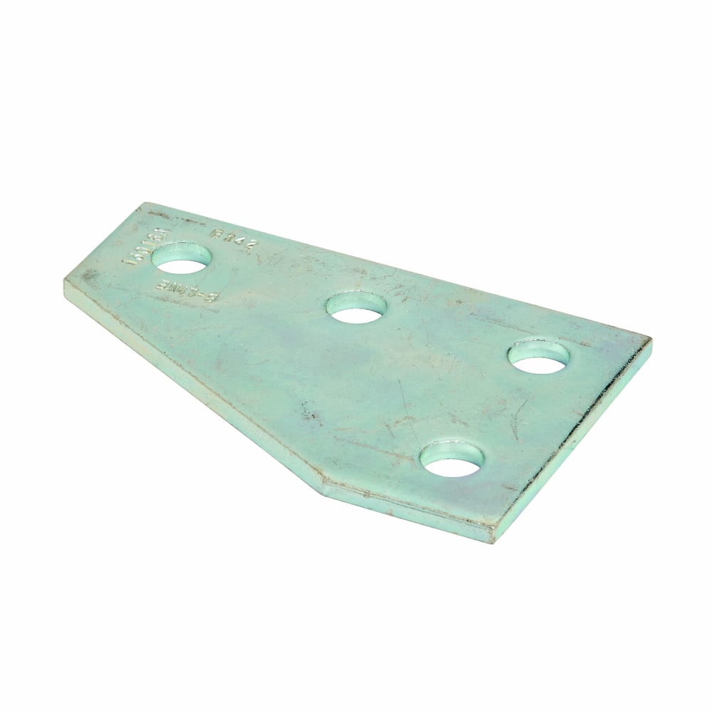 Eaton B-Line series corner plate, 3.5" H x 5.37" L x 3.5" W, Steel, Hot-dipped galvanized