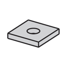 SQUARE WASHER, 11/16-IN. HOLE, 5/8-IN. BOLT, STAINLESS STEEL 316