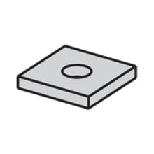 NO TWIST SQUARE WASHER, 13/16-IN. HOLE, 3/4-IN. BOLT, STAINLESS STEEL 304